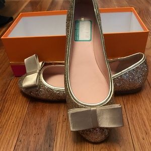 Kate Spade gold flats