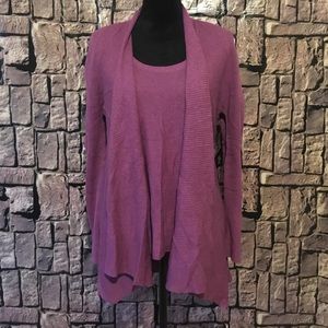 Eileen Fisher twinset tank/cardigan size Large