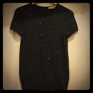 Dark Grey beaded sweater