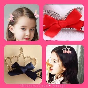 Rhinestone girl hair clips