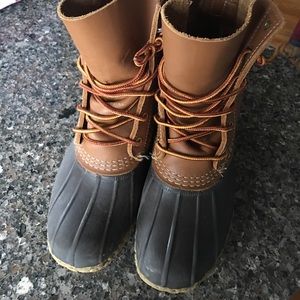 LL Bean boots in brown