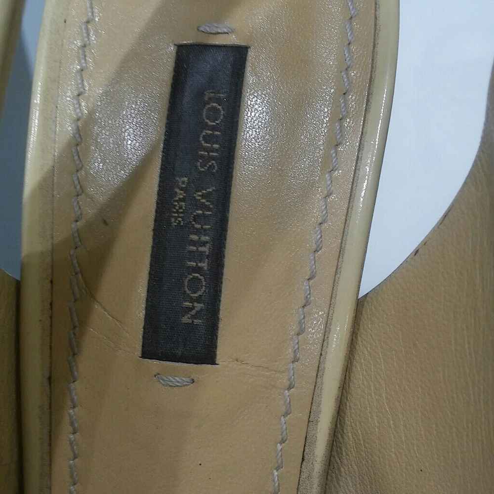Authentic Louis Vuitton pale yellow slingbacks. Be