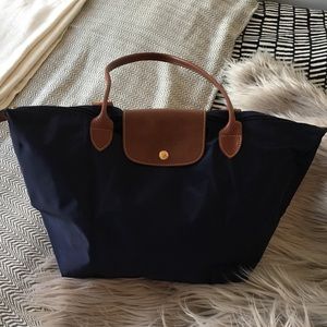 Longchamp Large Le Pliage Tote Navy
