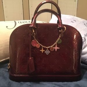 Louis Vuitton Vernis Alma and LV bag charm