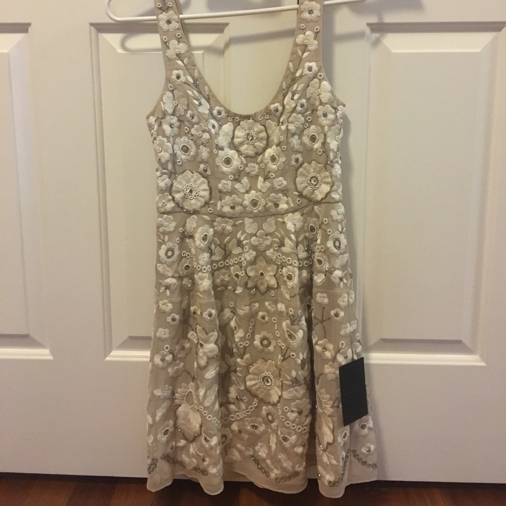 NEEDLE & THREAD "Blossom embroidered mini"