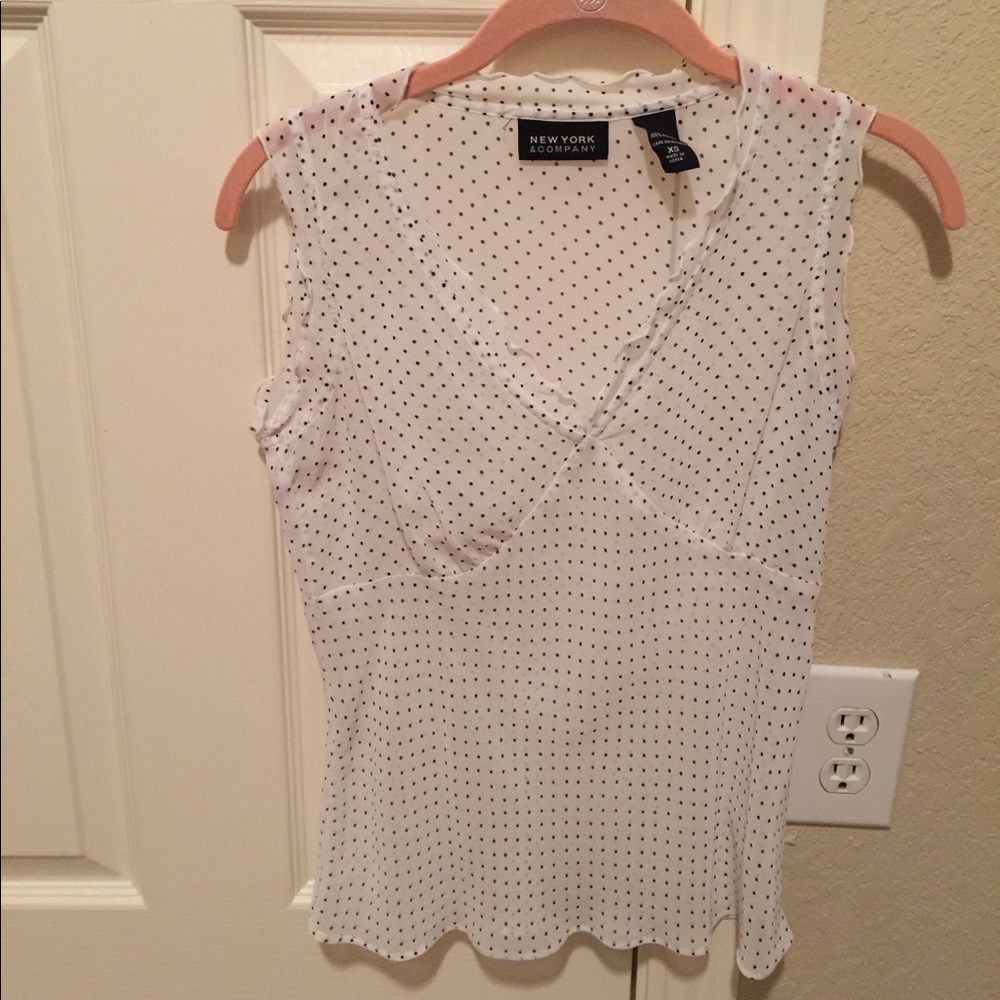 Sheer polka dot blouse