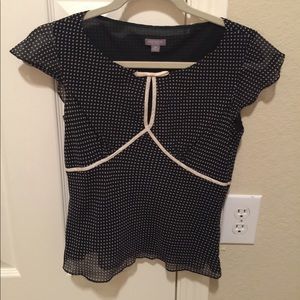 Black and cream blouse