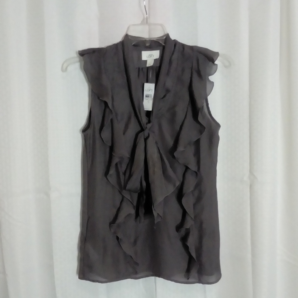NWT Ann Taylor LOFT Gray Top
