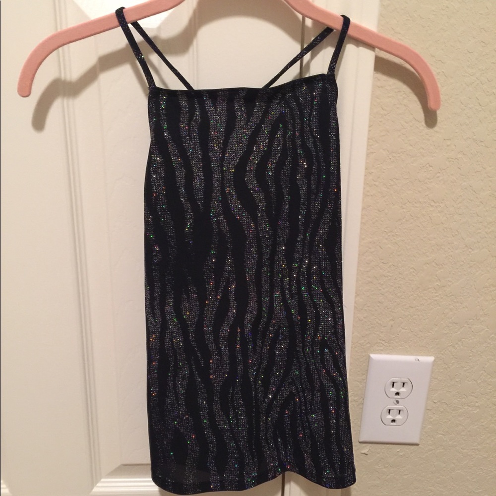 Glitter zebra print blouse