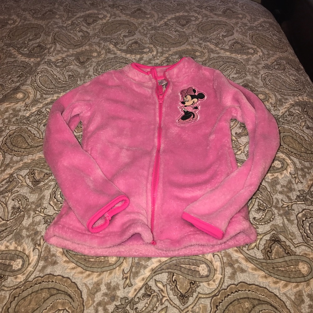 Pink Minnie Mouse fleece jacket