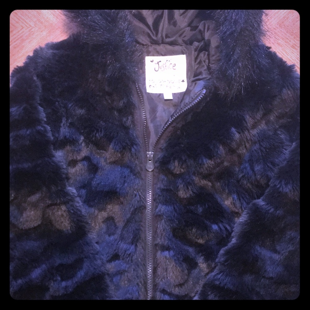 Justice faux fur coat (girl)
