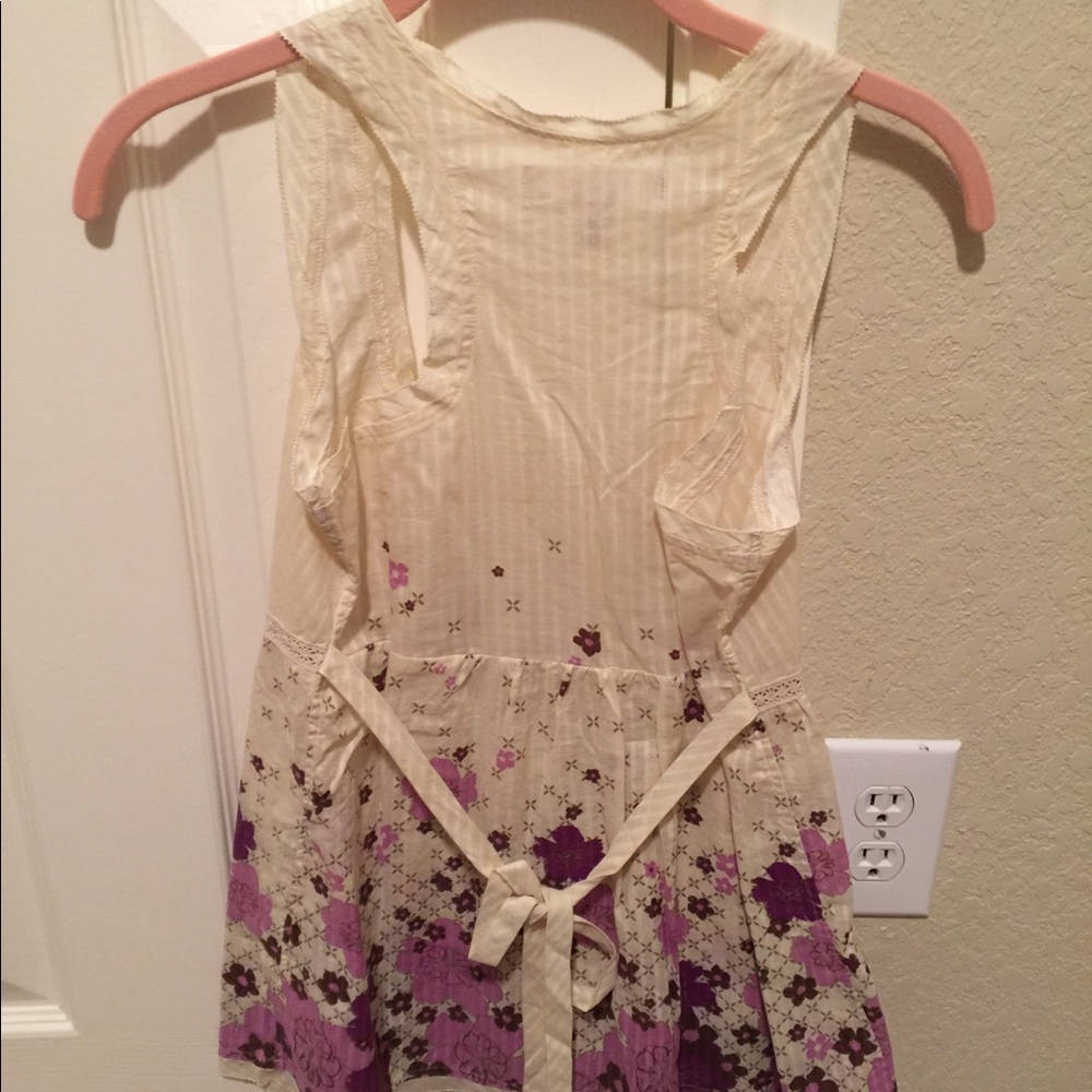 Tie back tank top blouse