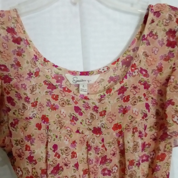 Speechless Floral Print Top w/belt *Good Used Con - Picture 2 of 4