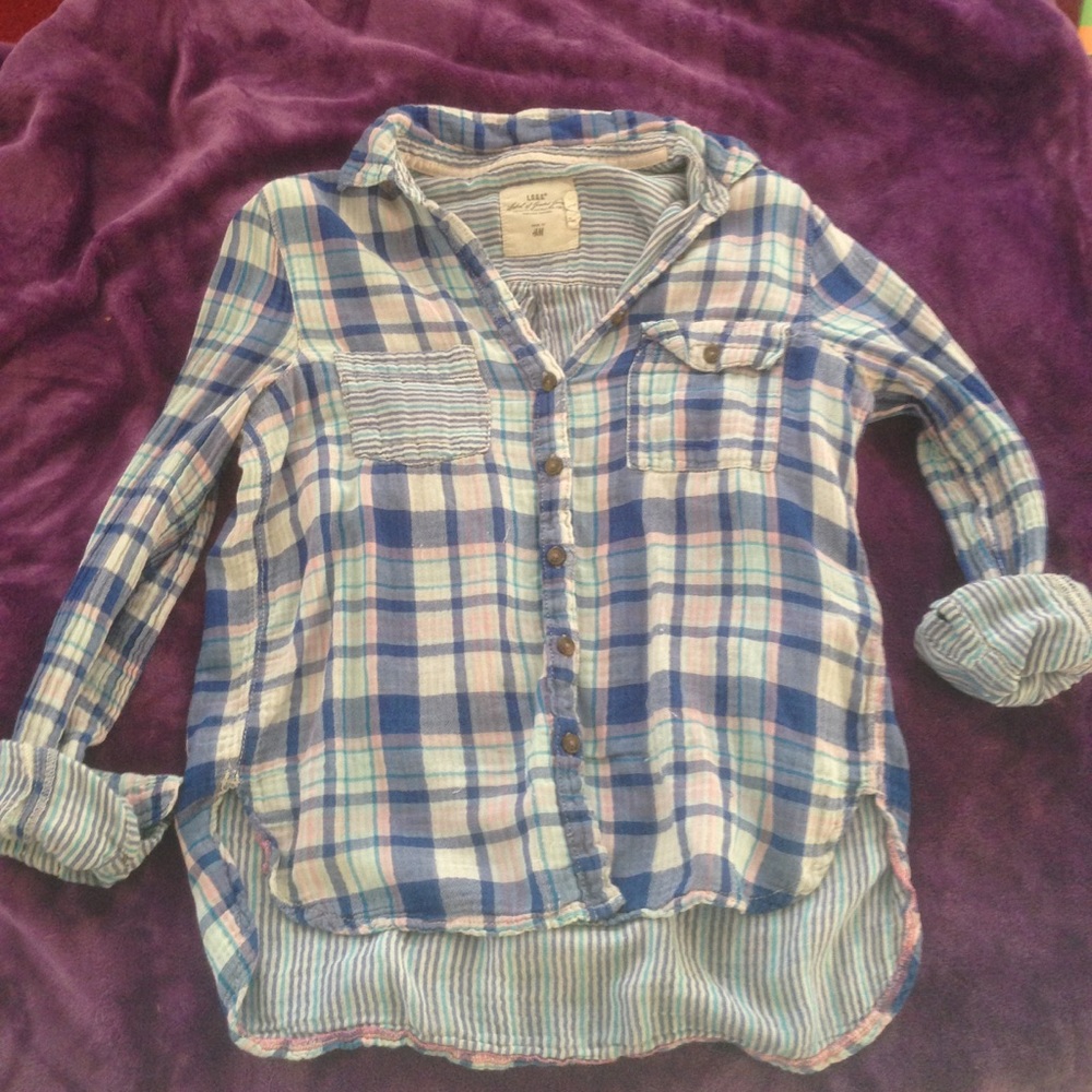 H&M LOGG Plaid shirt size 2