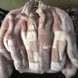 Beautiful Pink Plush Winter Coat