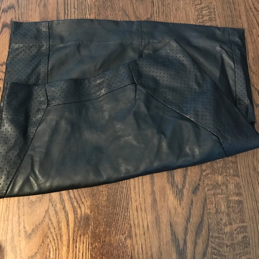 Faux leather skirt