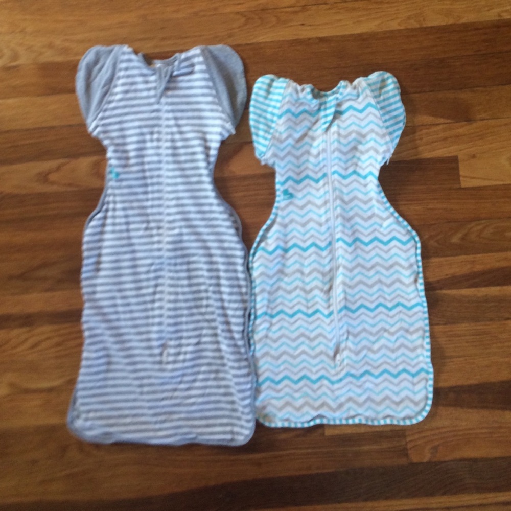 Two used 59/50 SwaddleUps (one medium, one large