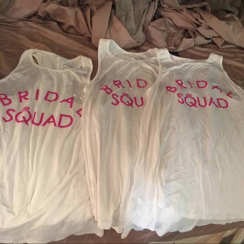 Bridal squad tank tops
