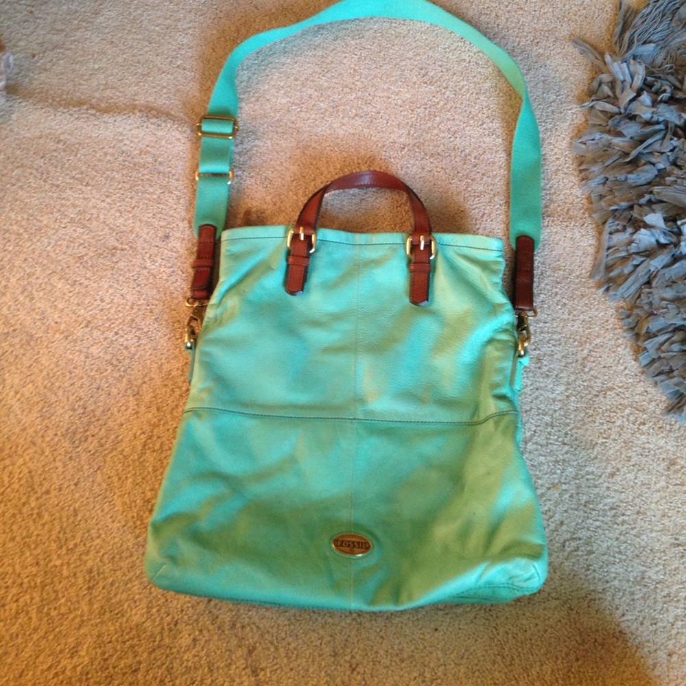 Fossil Authentic Teal Crossbody