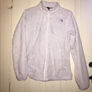 White and furry North face