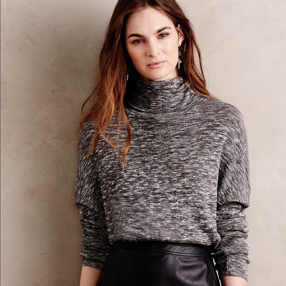 Anthropologie Sweaters - Anthropologie Annona Black Marbled Sweater