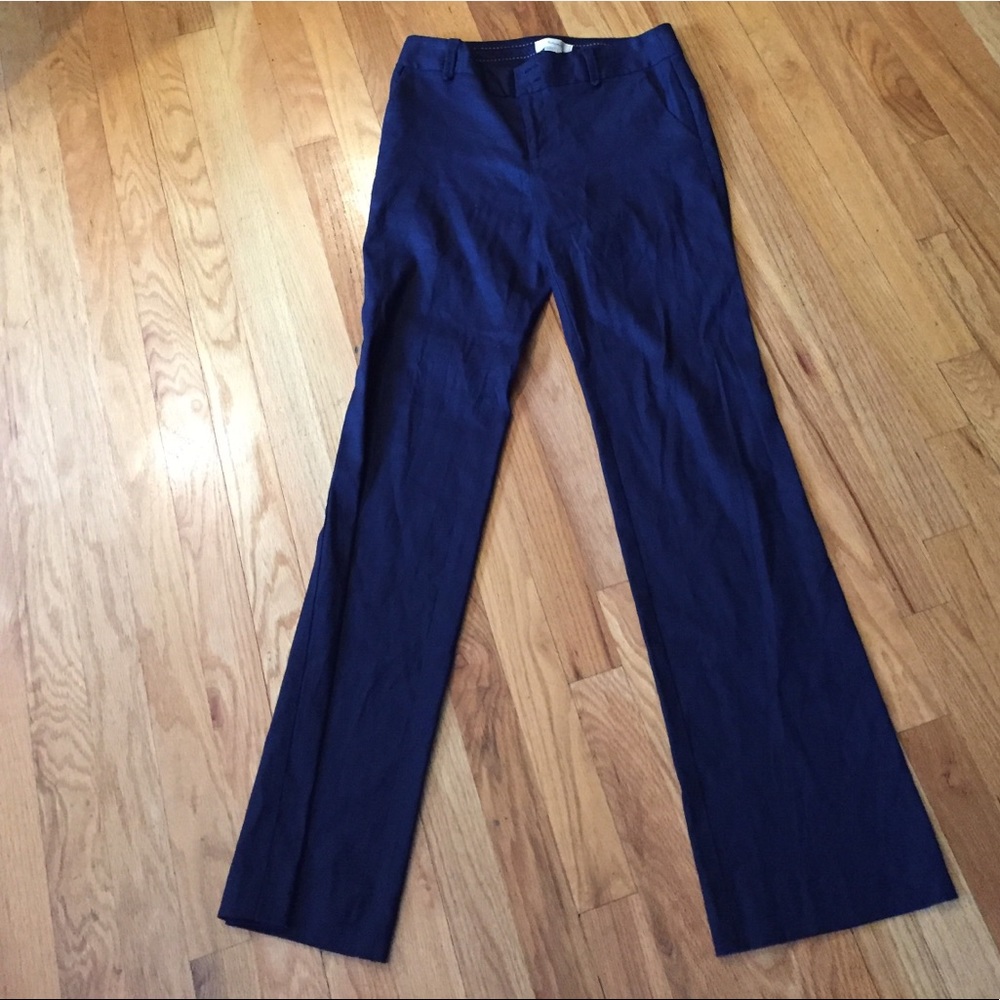 Anthropologie Elevenses Navy linen 32” inseam 9.5R
