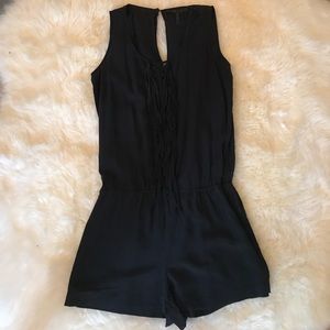Romper with fringe detail