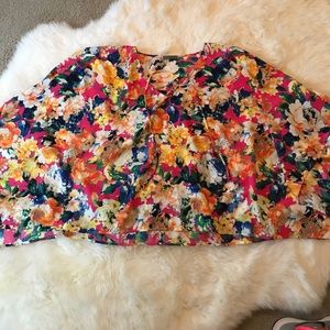 Floral poncho top