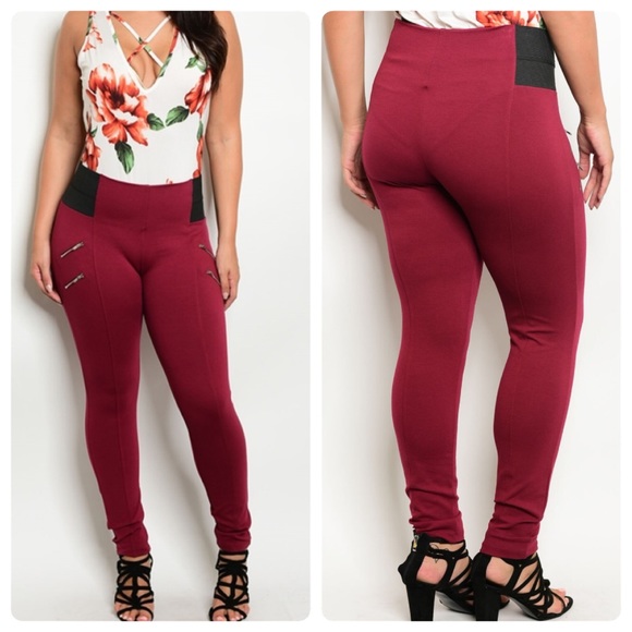 Plus Size Zipper Leggings 🏆3x HP🏆 - Picture 2 of 7