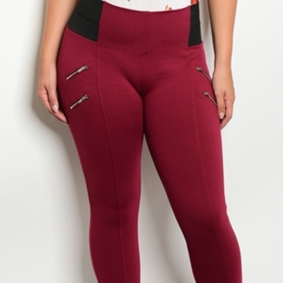 Plus Size Zipper Leggings 🏆3x HP🏆 - Picture 5 of 7