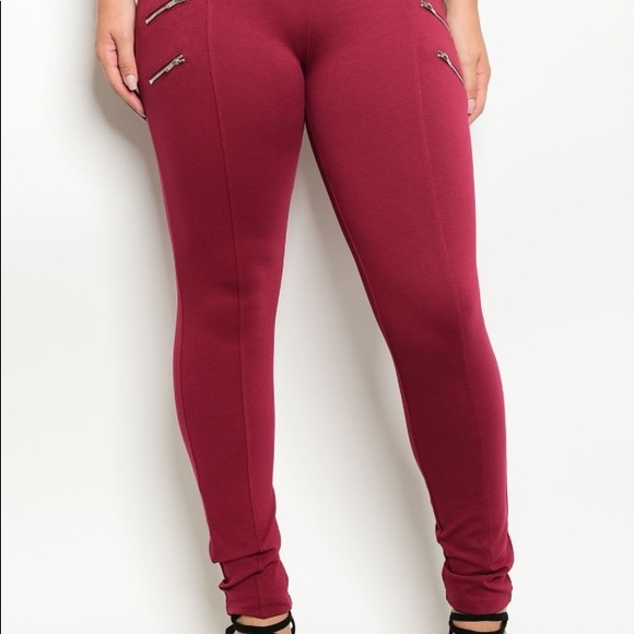 Plus Size Zipper Leggings 🏆3x HP🏆 - Picture 4 of 7