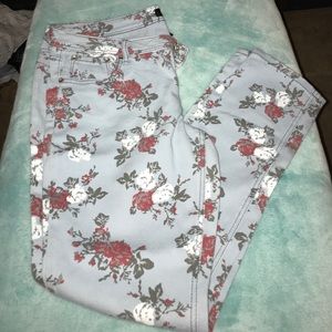 Floral jeans