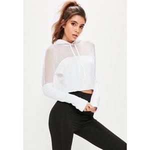 [missguided] • [active mesh panel hoodie]