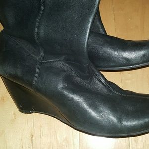 Real leather boots.**purse is for sale take a look
