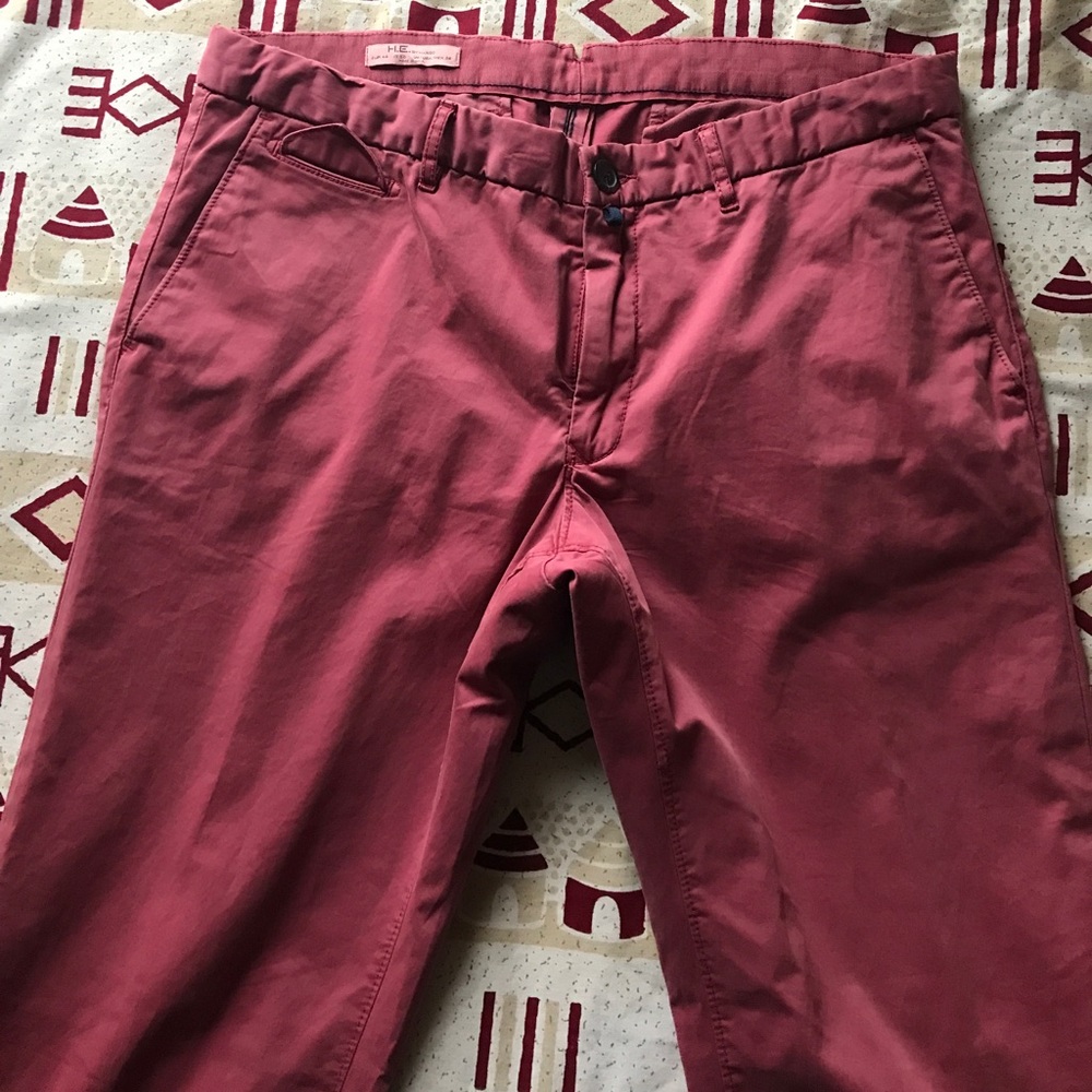 Salmon Chinos From H.E.  By Mango