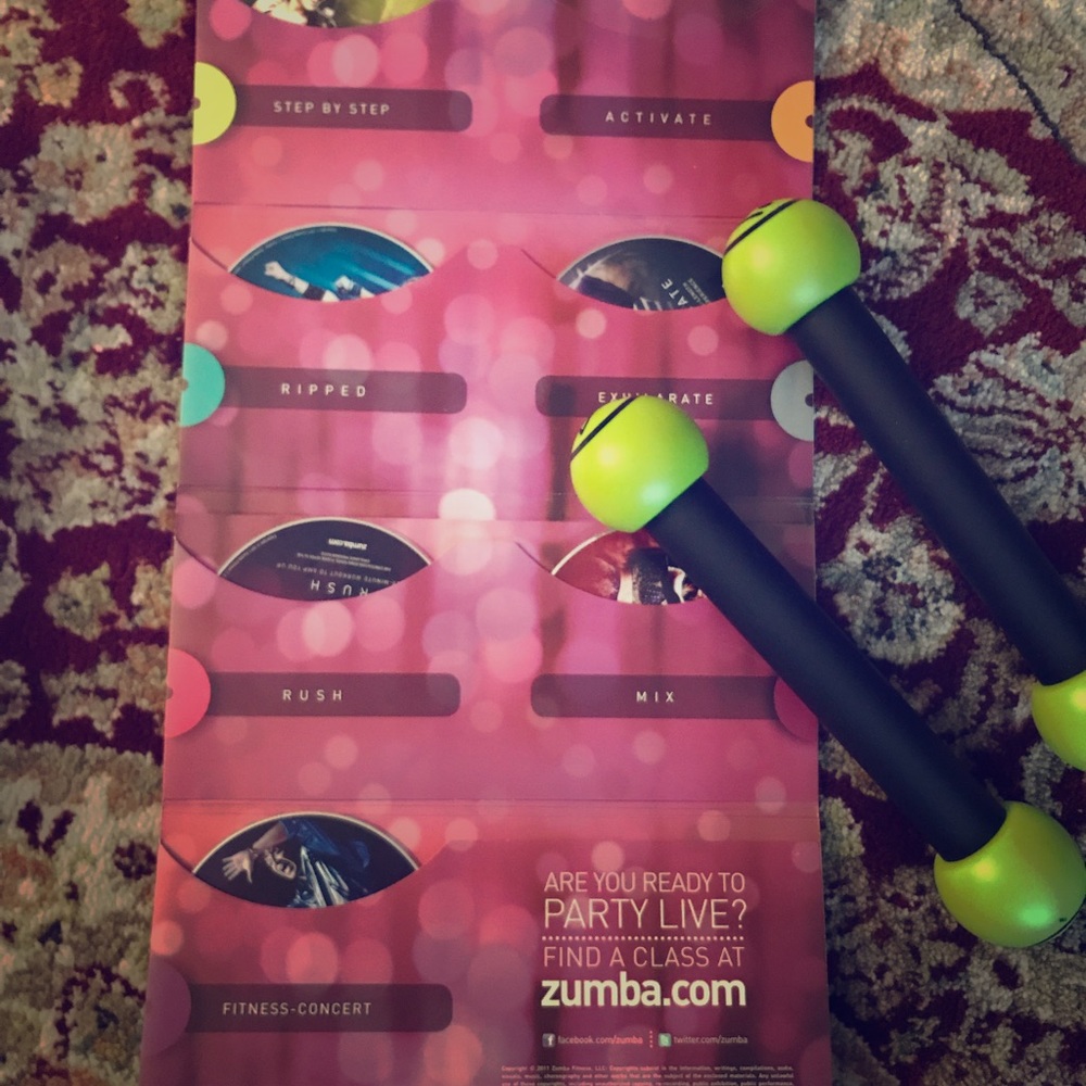 Zumba DVD workout kit.