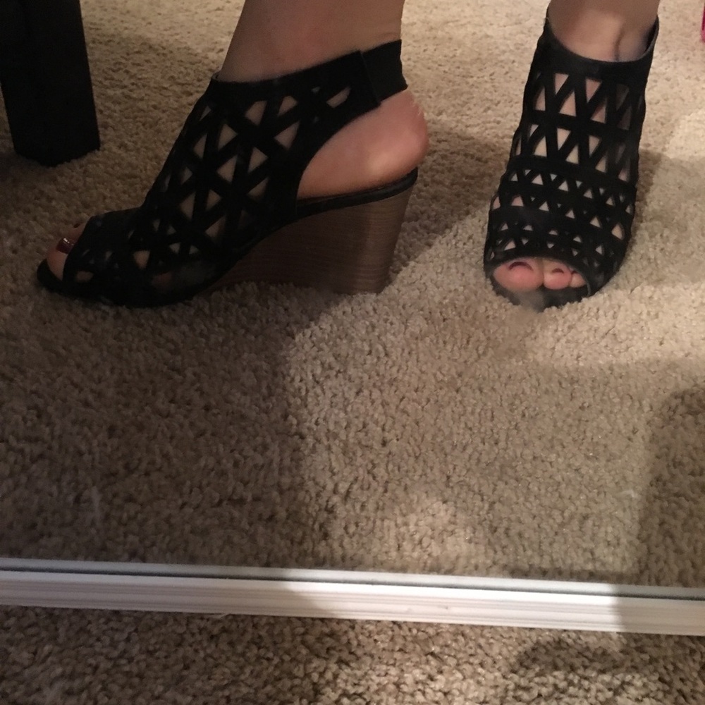 Black Wedge Shoes