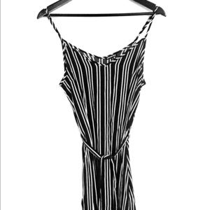 Black and white stripe summer dress