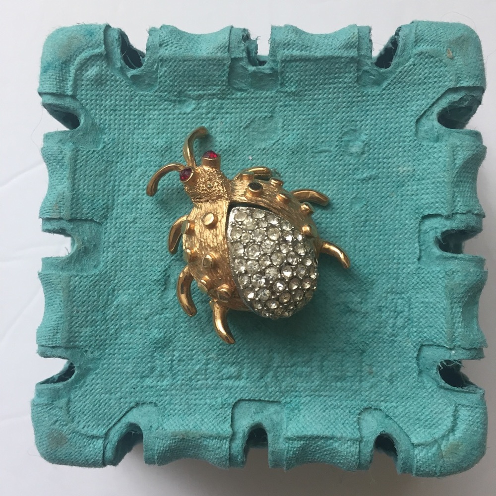 Vintage ladybug brooch pin