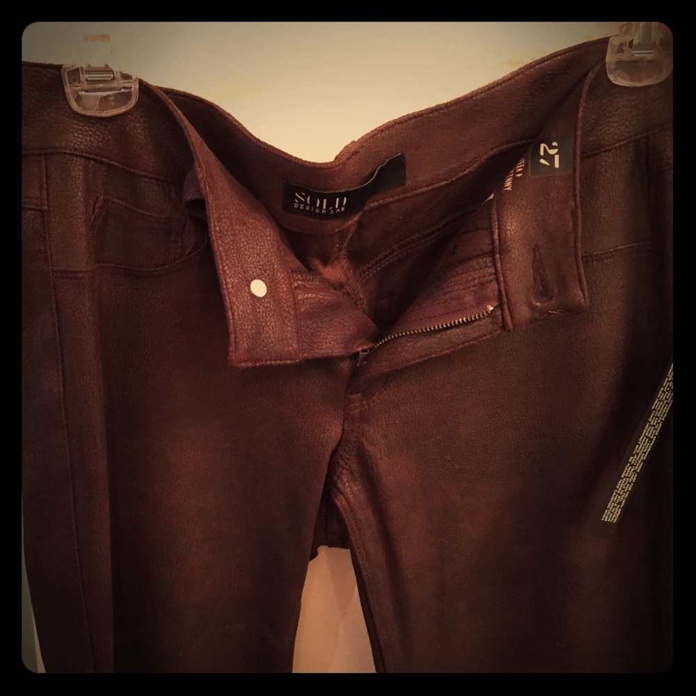 Soho lab skinny faux super soft leather pants.