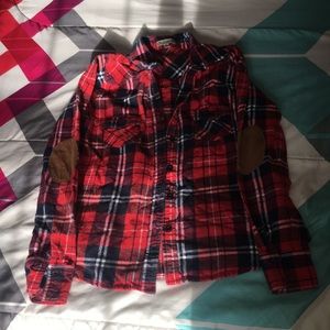 Plaid button down shirt
