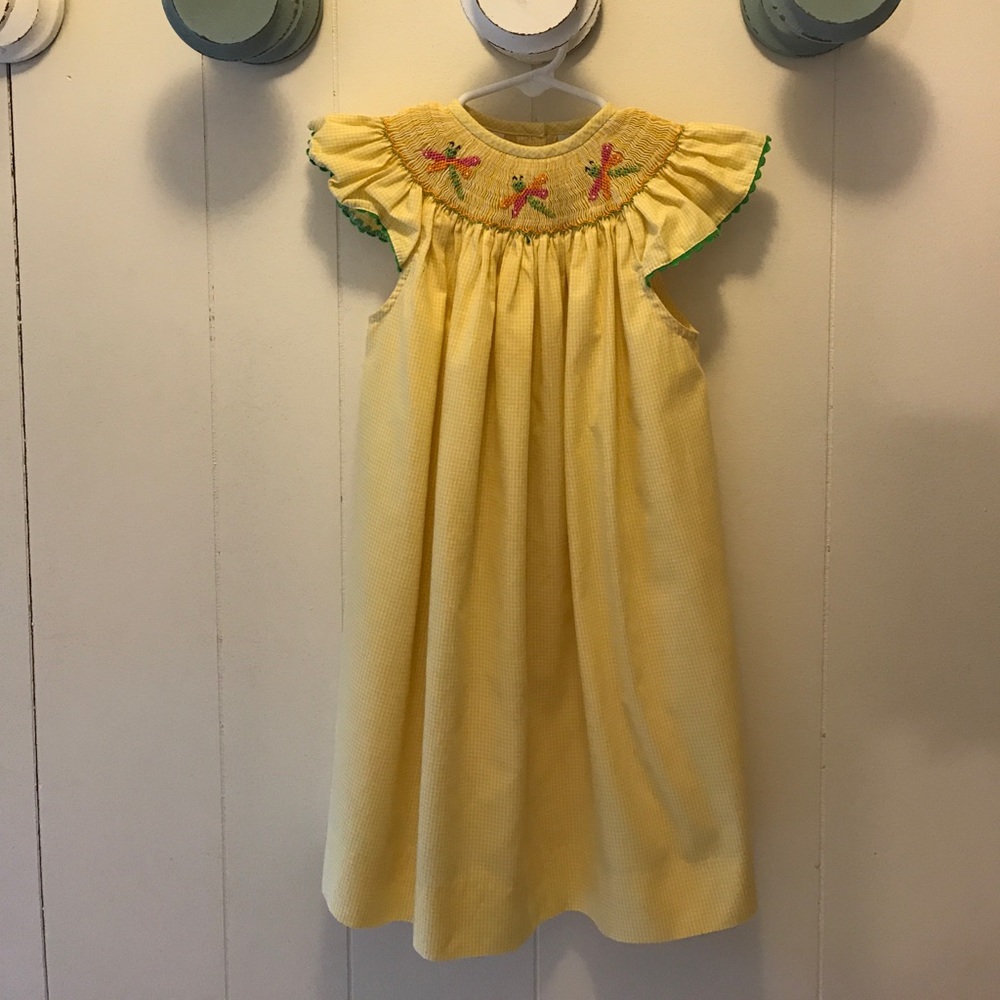 Bishop Smocked Dragonflies Dress 2T
