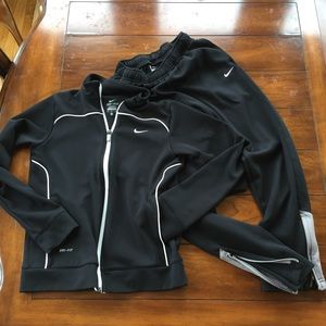 NIKE YOUTH WARM UP BLACK - XL top L bottom EUC