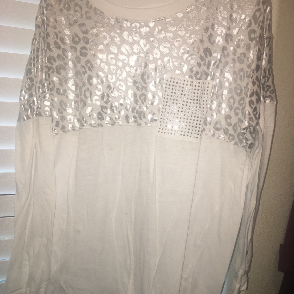 Victoria’s Secret White/Silver long sleeve