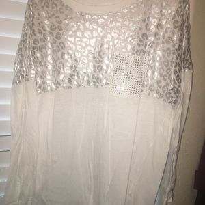 Victoria’s Secret White/Silver long sleeve