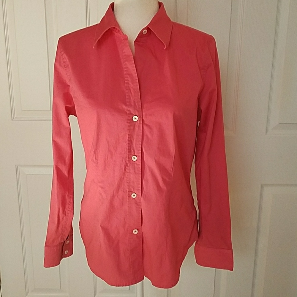 The Limited pink dress cotton button up