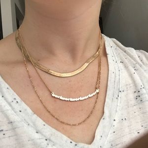 Gold Necklace, multiple chains