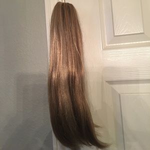 Hair extension with clip synthetic 18 in