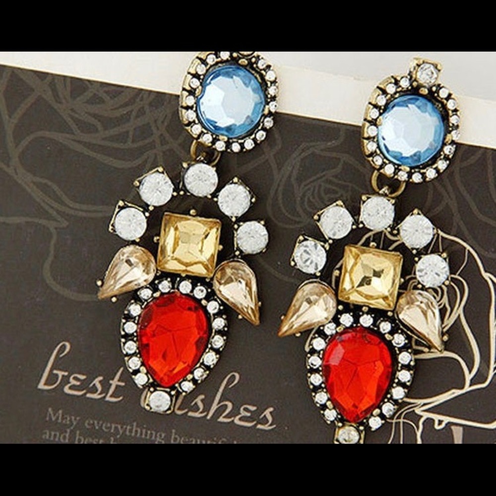 Jeweled Drop Earrings