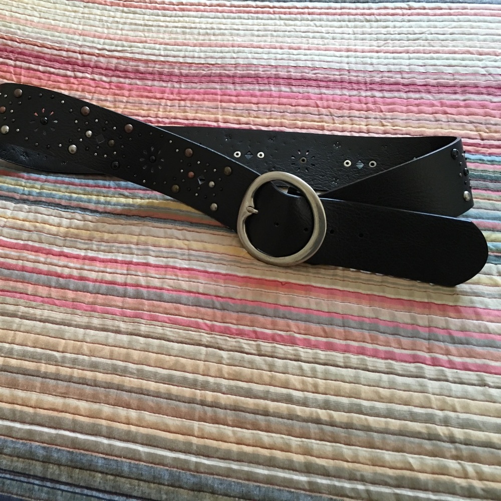 Black studded belt